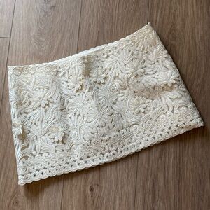 HM lace embroidered mini skirt